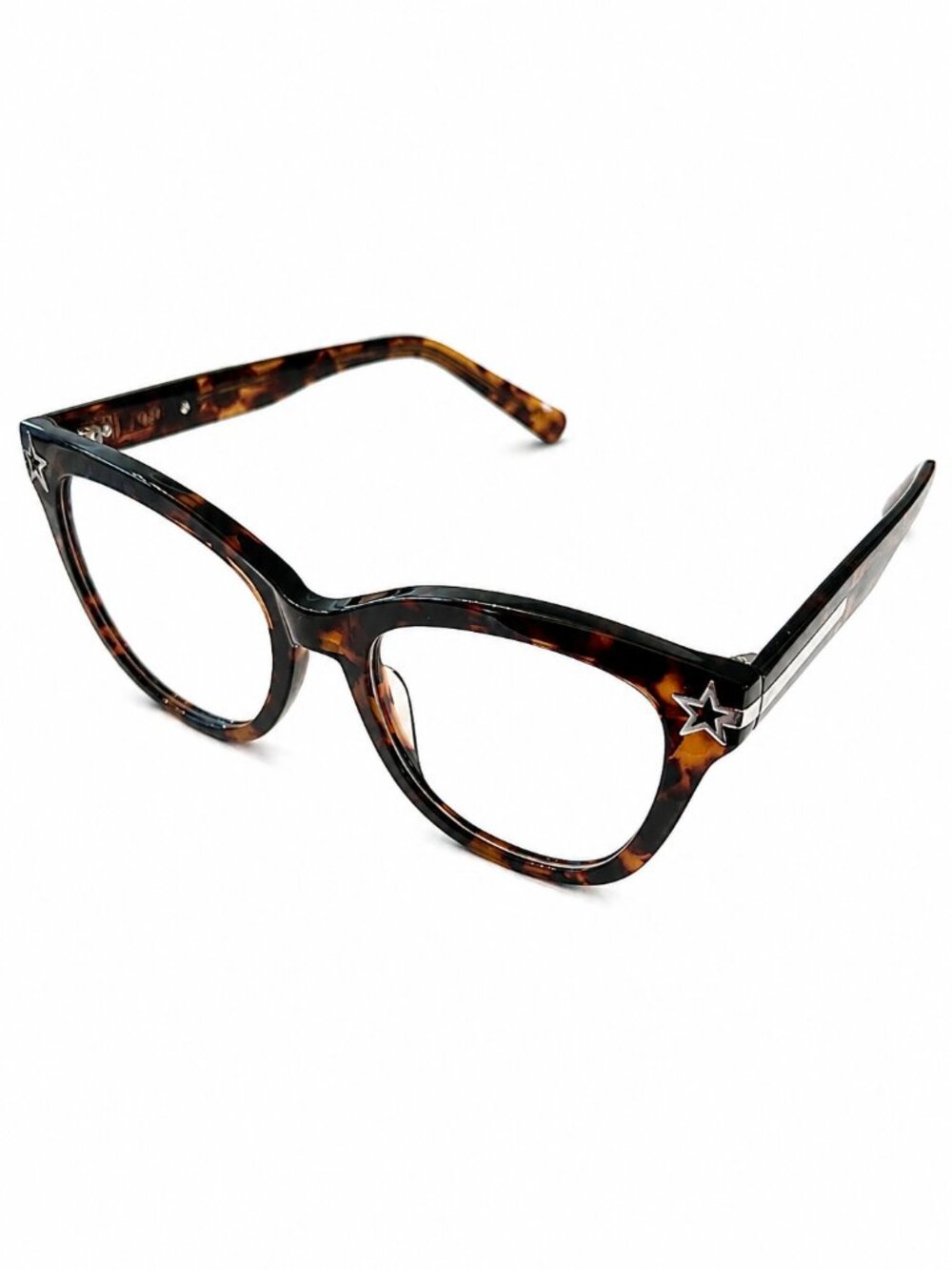 Tortoiseshell Eyeglass Frames with Star Accents 53-20-145